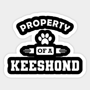 Keeshond dog - Property of a keeshond Sticker